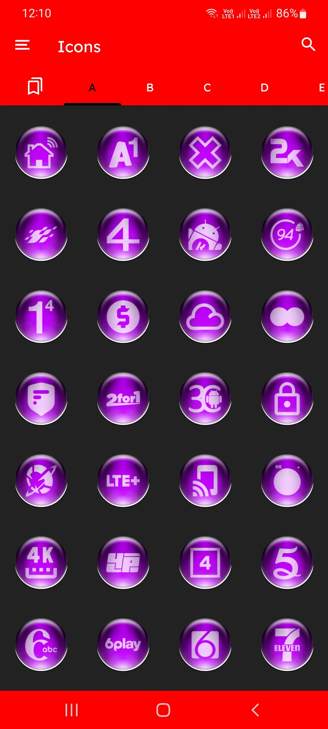 Purple Pixl Glass Icon Pack screenshot
